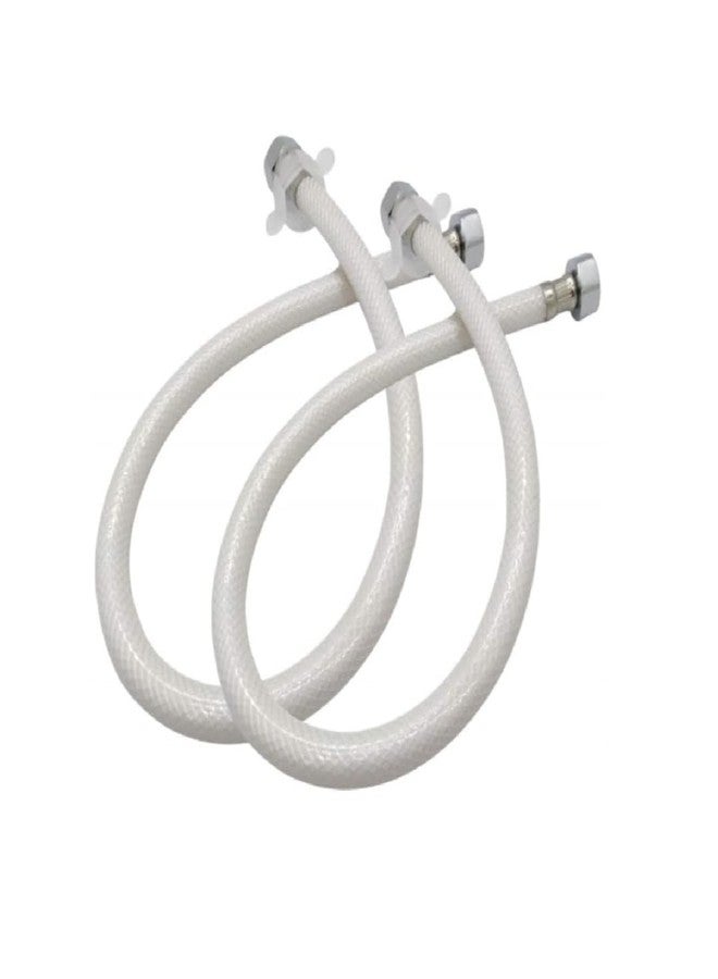 COSVIT 24" Inches Connection Pipe | PVC Heavy Duty Connection Pipe | Suitable For Geysers, Countertop Faucets/Water Taps, Wash Basin | (Set of 2), White (24"INCH) - Image 1